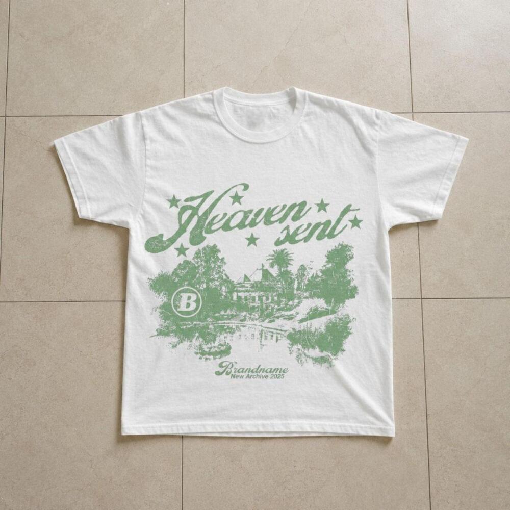 Heaven Sent Graphic Tee White Unisex